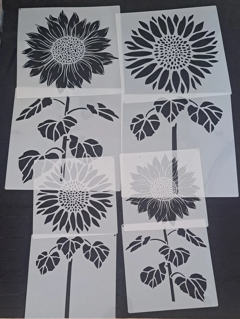 Sunflower Painting Stencils Flowers  Reusables Drawing Plants Home Decor